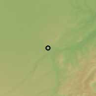 Shaded relief of the 52 km around Bra, drawn from the GMTED2010 grid