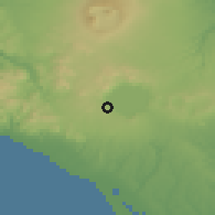 Shaded relief of the 53 km around Bracciano, drawn from the GMTED2010 grid