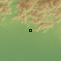 Shaded relief of the 51 km around Brescia, drawn from the GMTED2010 grid