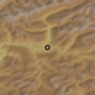 Shaded relief of the 51 km around Brunico, drawn from the GMTED2010 grid