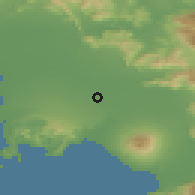 Shaded relief of the 53 km around Caivano, drawn from the GMTED2010 grid