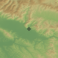 Shaded relief of the 52 km around Calenzano, drawn from the GMTED2010 grid