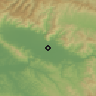Shaded relief of the 52 km around Campi Bisenzio, drawn from the GMTED2010 grid