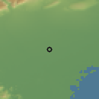 Shaded relief of the 51 km around Camposampiero, drawn from the GMTED2010 grid