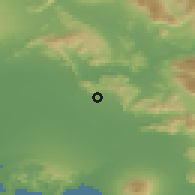 Shaded relief of the 53 km around Casagiove, drawn from the GMTED2010 grid