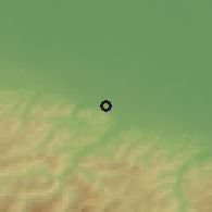 Shaded relief of the 52 km around Casalgrande, drawn from the GMTED2010 grid