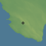 Shaded relief of the 53 km around Casarano, drawn from the GMTED2010 grid