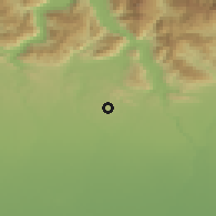 Shaded relief of the 51 km around Casatenovo, drawn from the GMTED2010 grid