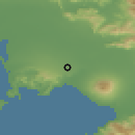 Shaded relief of the 53 km around Casavatore, drawn from the GMTED2010 grid