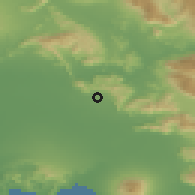 Shaded relief of the 53 km around Caserta, drawn from the GMTED2010 grid