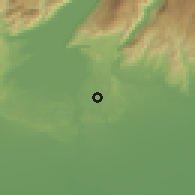 Shaded relief of the 51 km around Castelnuovo del Garda, drawn from the GMTED2010 grid