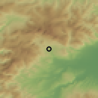 Shaded relief of the 53 km around Castrovillari, drawn from the GMTED2010 grid