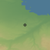 Shaded relief of the 53 km around Cerignola, drawn from the GMTED2010 grid