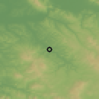 Shaded relief of the 52 km around Certaldo, drawn from the GMTED2010 grid