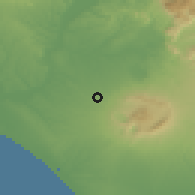 Shaded relief of the 53 km around Ciampino, drawn from the GMTED2010 grid