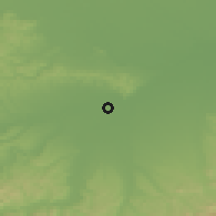 Shaded relief of the 52 km around Alexandria, drawn from the GMTED2010 grid