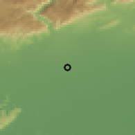 Shaded relief of the 51 km around Cittadella, drawn from the GMTED2010 grid