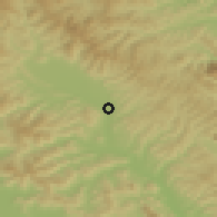 Shaded relief of the 52 km around Città di Castello, drawn from the GMTED2010 grid