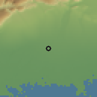 Shaded relief of the 51 km around Codroipo, drawn from the GMTED2010 grid