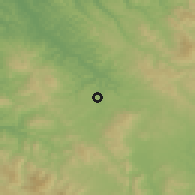 Shaded relief of the 52 km around Colle di Val d'Elsa, drawn from the GMTED2010 grid