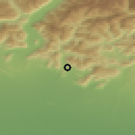 Shaded relief of the 51 km around Concesio, drawn from the GMTED2010 grid
