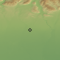 Shaded relief of the 51 km around Concorezzo, drawn from the GMTED2010 grid
