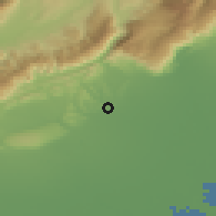 Shaded relief of the 51 km around Conegliano, drawn from the GMTED2010 grid