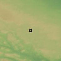 Shaded relief of the 53 km around Altamura, drawn from the GMTED2010 grid