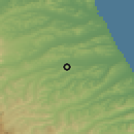 Shaded relief of the 52 km around Corridonia, drawn from the GMTED2010 grid