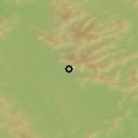 Shaded relief of the 52 km around Cortona, drawn from the GMTED2010 grid