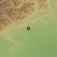 Shaded relief of the 51 km around Cossato, drawn from the GMTED2010 grid