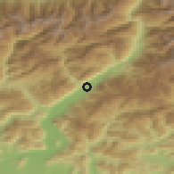 Shaded relief of the 51 km around Darfo, drawn from the GMTED2010 grid