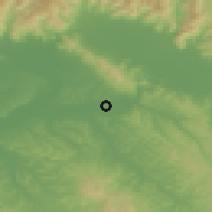Shaded relief of the 52 km around Empoli, drawn from the GMTED2010 grid