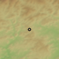 Shaded relief of the 54 km around Enna, drawn from the GMTED2010 grid