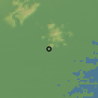 Shaded relief of the 51 km around Este, drawn from the GMTED2010 grid