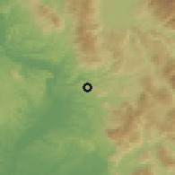Shaded relief of the 53 km around Fara in Sabina, drawn from the GMTED2010 grid