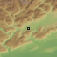 Shaded relief of the 51 km around Feltre, drawn from the GMTED2010 grid
