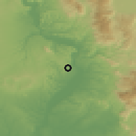 Shaded relief of the 53 km around Fiano Romano, drawn from the GMTED2010 grid