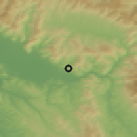 Shaded relief of the 52 km around Fiesole, drawn from the GMTED2010 grid