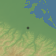 Shaded relief of the 52 km around Forlimpopoli, drawn from the GMTED2010 grid