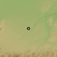 Shaded relief of the 52 km around Fossano, drawn from the GMTED2010 grid
