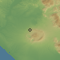 Shaded relief of the 53 km around Frascati, drawn from the GMTED2010 grid