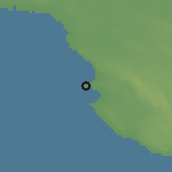 Shaded relief of the 53 km around Gallipoli, drawn from the GMTED2010 grid