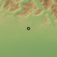 Shaded relief of the 51 km around Giussano, drawn from the GMTED2010 grid