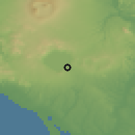 Shaded relief of the 53 km around Anguillara Sabazia, drawn from the GMTED2010 grid