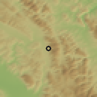 Shaded relief of the 52 km around Gualdo Tadino, drawn from the GMTED2010 grid