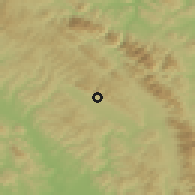 Shaded relief of the 52 km around Gubbio, drawn from the GMTED2010 grid