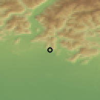 Shaded relief of the 51 km around Gussago, drawn from the GMTED2010 grid