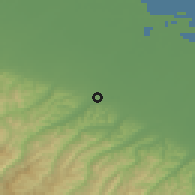Shaded relief of the 52 km around Imola, drawn from the GMTED2010 grid