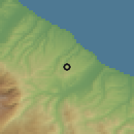 Shaded relief of the 53 km around Lanciano, drawn from the GMTED2010 grid